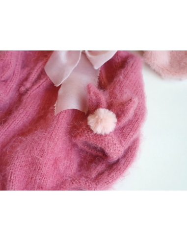 Yenidoğan Kız Bebek Tavşan Kostümü