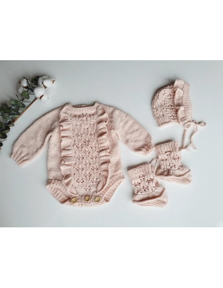 Kız Bebek 3lü Ruffle Set 6-12 Ay